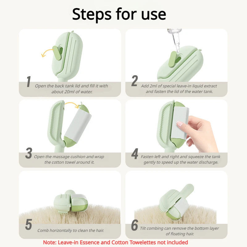 Pet Comb To Get Rid Of Floating Hair With Water Tank Cleaning Comb Dog Cat Knot Comb Brush Cat Brush Pet Products Pet Grooming